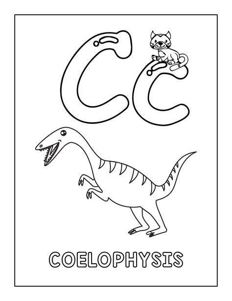 Dinosaur Alphabet Coloring Pages26 Printable Coloring Pages - Etsy España