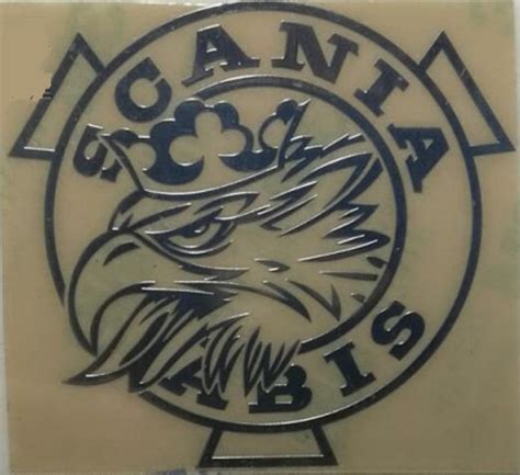 Scania Vabis logo i sølv (ca. 60 x 60 mm)