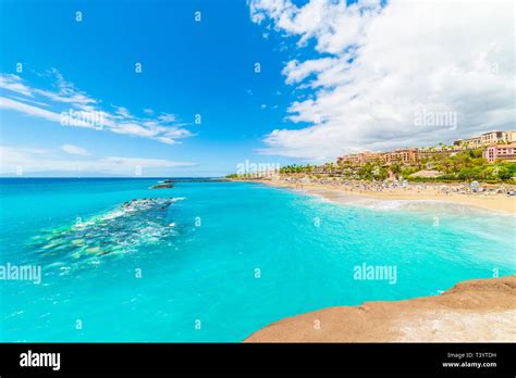 El Duque beach at Costa Adeje. Tenerife, Canary Islands, Spain Stock Photo - Alamy