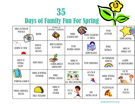 Spring Activities - Printable Dear Creatives