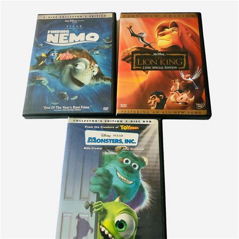 3 DVD Lot of Disney Movies - Monsters, Inc - | Grelly USA