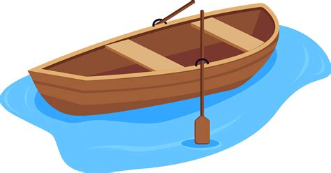 Wooden boat,illustration, vector on white background. 13612286 Vector ...