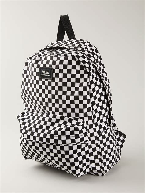 Vans Checkered Backpack in Black for Men | Lyst