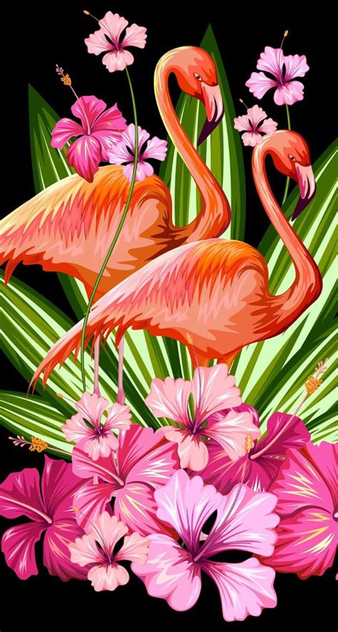 Wallpaper iPhone | Flamingo art print, Flamingo art, Flamingo painting