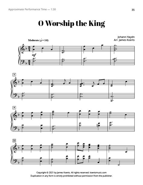 O Worship the King – Koerts Music