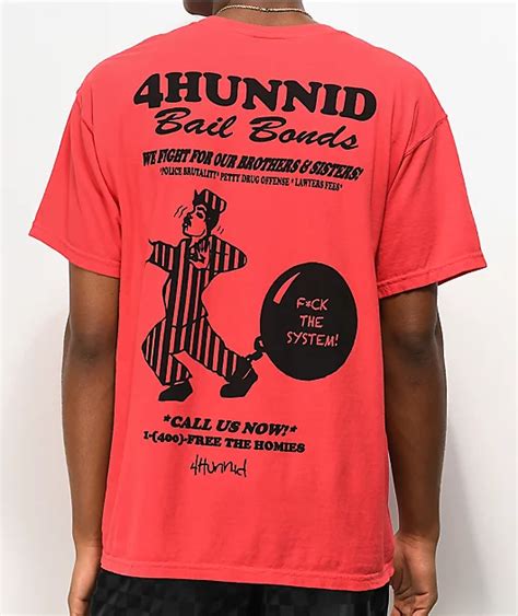 4Hunnid Bail Bonds Red T-Shirt