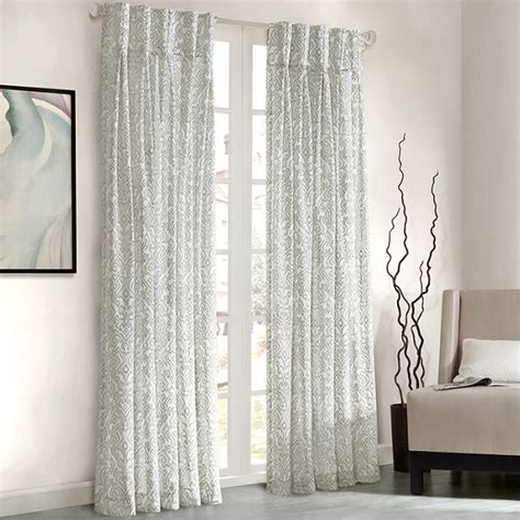 Madison Park Amari Damask Pattern Window Panel Curtain - Contemporary - Curtains - by Overstock.com