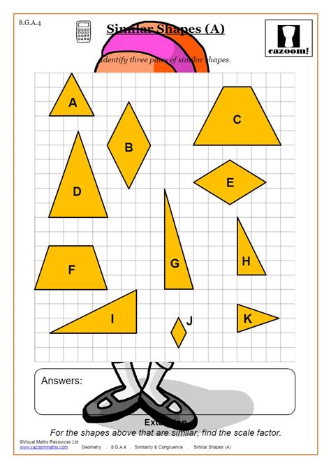 Similar Figures Worksheet Answers - Wordworksheet.com