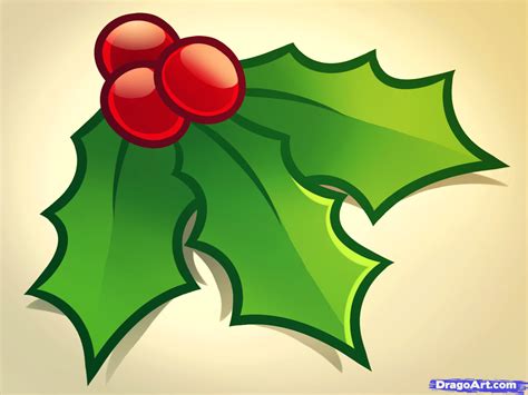 how to draw christmas holly - Google Search | Christmas drawing ...