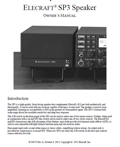 Elecraft K3 Owner's Manual Downloads | James Sawle (MD0MDI)