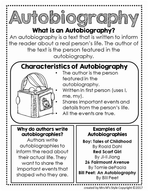 Autobiography Template for Elementary Students Best Of the 25 Best ...