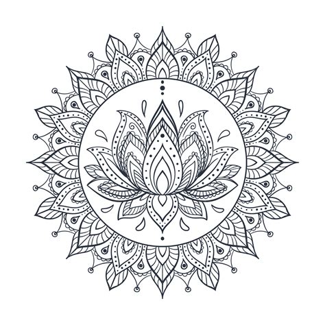 Lotus Flower Mandala Design