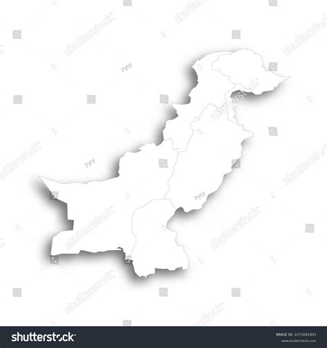 Pakistan Political Map Administrative Divisions Provinces Stock Vector ...