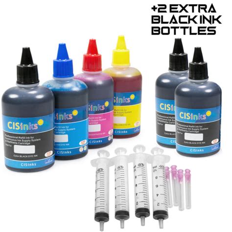 Bulk Ink Refill Bottles + Syringes alternative for Expression XP-410 ...