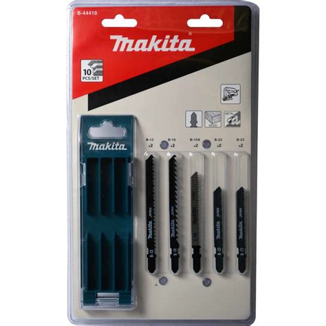 MAKITA B-44410 10 Piece Jigsaw Blade Set with Storage Case - ToolStore UK