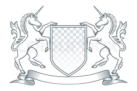 coat of arms unicorn | Stock vector | Colourbox