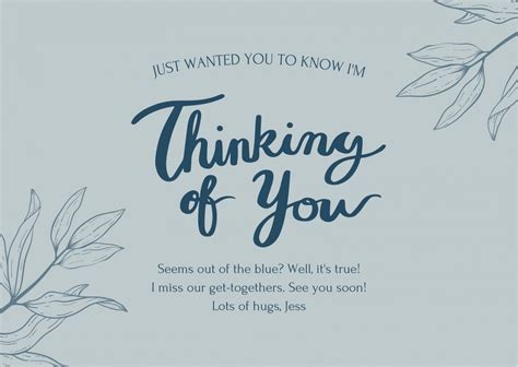 Free Printable Thinking Of You Cards - FREE Printable HQ