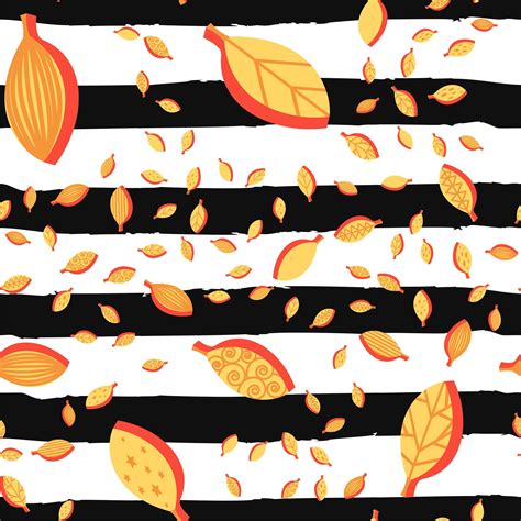 Orange leaves color seamless vector pattern 6953360 Vector Art at Vecteezy