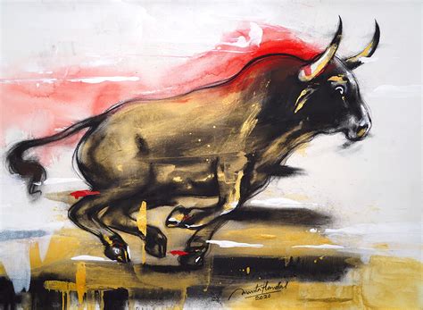 Bull Paintings Drawings | Buy Bull Art | AnantaMandal.com