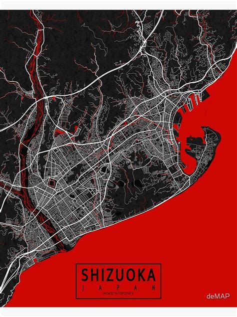 "Shizuoka City Map Japan - Oriental" Poster for Sale by deMAP | Redbubble