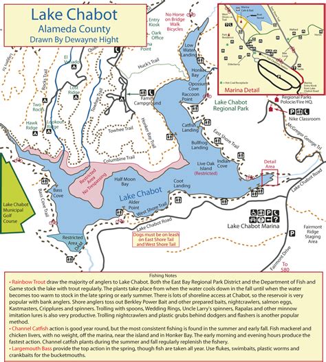 Lake Chabot Fishing Map | Hiking In Map