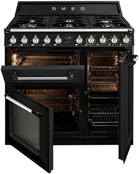 Smeg TRA93BL 90cm Victoria Aesthetic Freestanding Dual Fuel Oven/Stove | Appliances Online in ...