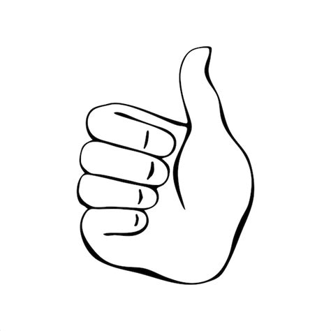 Thumbs Up Clipart Black And White