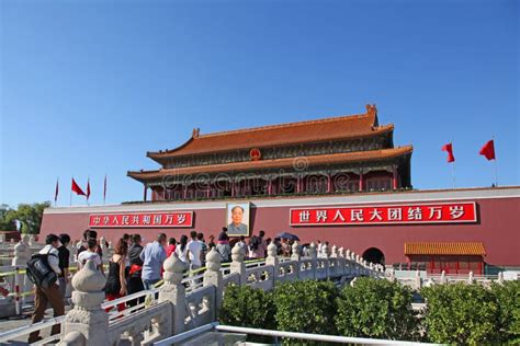 Tiananmen, Gate of Heavenly Peace, Beijing, China Editorial Stock Image - Image of people, 1420: ...