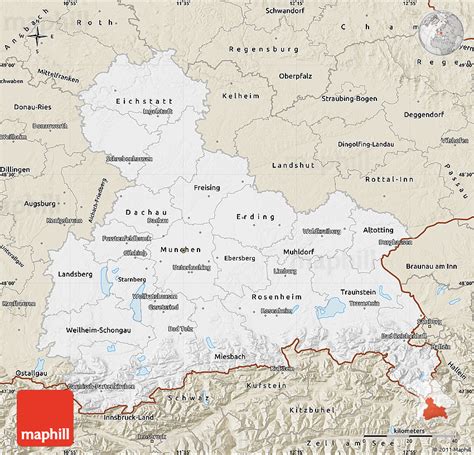 Classic Style Map of Oberbayern