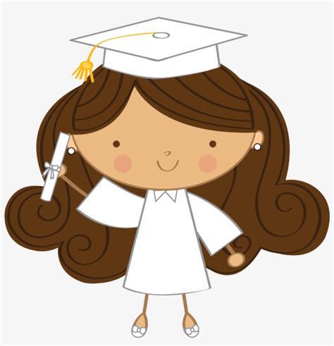 Graduation Clipart Scrapbook - Graduate Girl Cartoon Png Transparent ...