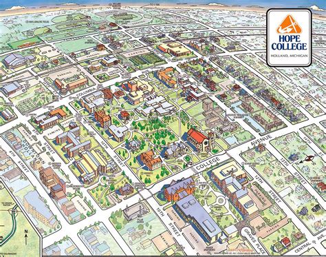 Hope College Interactive Campus Map and Virtual Tour | Hope college, Campus map, College poster