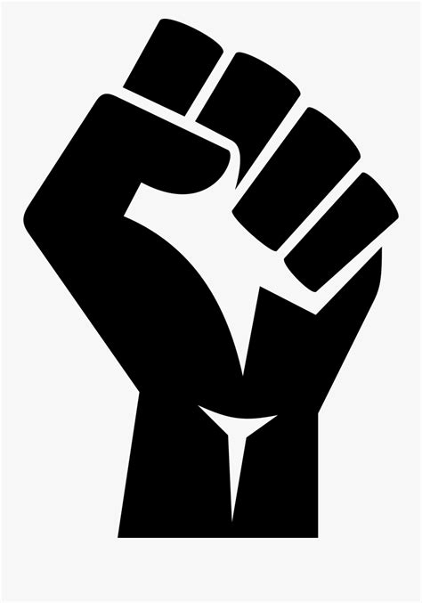 Clip Art Black Power Fist Clipart - Fist Silhouette , Free Transparent ...