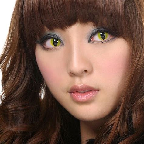 Cat Eye Contacts Yellow Geolica SF-05 Halloween Series