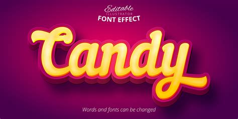 Candy Yellow 3D Font Effect 963977 Vector Art at Vecteezy