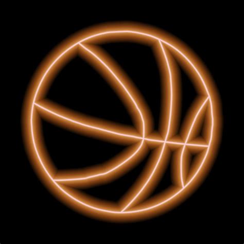 Neon brown form of basketball on a black background 8959106 Vector Art at Vecteezy