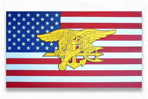 Navy Seals USA Wood Flag – Patriot Wood