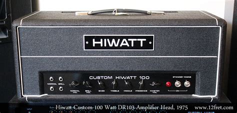 1975 Hiwatt Custom 100 Watt DR103 Amplifier Head