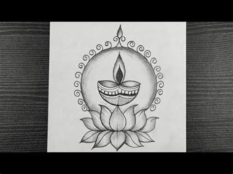 How To Draw Diya For Diwali Festival || Diya Pencil Drawing || Very ...