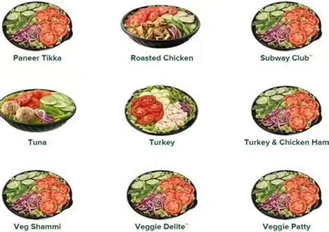 Subway Salads Menu With Prices Subway Menu Prices