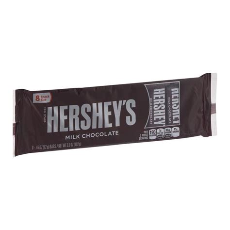 Hershey's Milk Chocolate Bars Snack Size - 8 CT | Hy-Vee Aisles Online Grocery Shopping