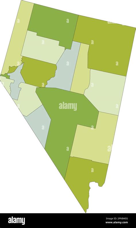 Highly detailed editable political map with separated layers. Nevada ...