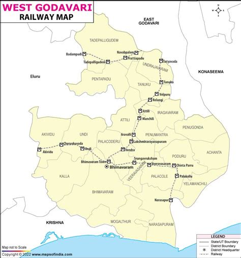 West Godavari Railway Map