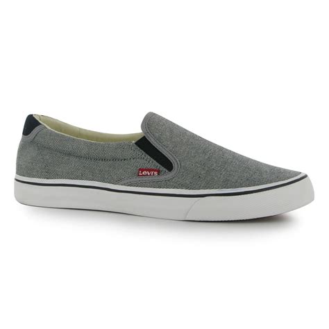 Levis Mens Red Tab Slip On Canvas Shoes Plimsolls Pumps Casual Trainers | eBay