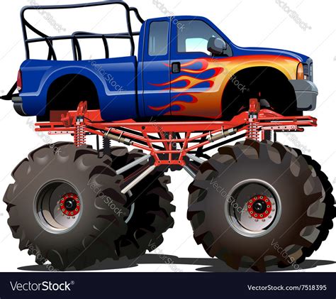 Cartoon Monster Truck Royalty Free Vector Image