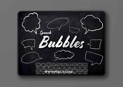 20 Speech Bubbles Photoshop Brushes QZDVUT9