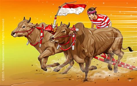 Karapan Sapi by IborArt | Illustrations posters, Art, Illustration