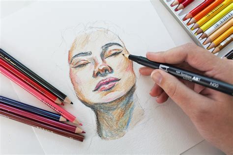 Mixed Media Sketching Using Colored Pencils - Tombow USA Blog