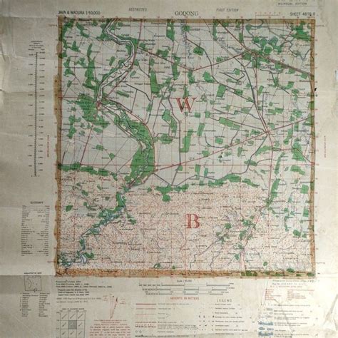 Historical Map Of Purwodadi City Map Of The Region Of The Republic Of Brunei 1940s | Shopee ...