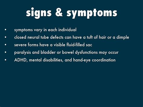 Spina Bifida Signs And Symptoms