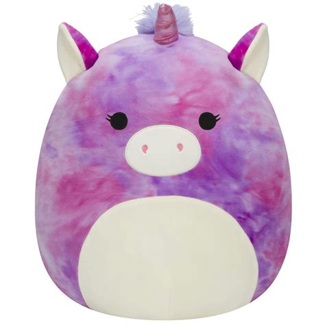 Squishmallows Original 14-Inch Lola Purple and Pink Tie-Dye Unicorn ...